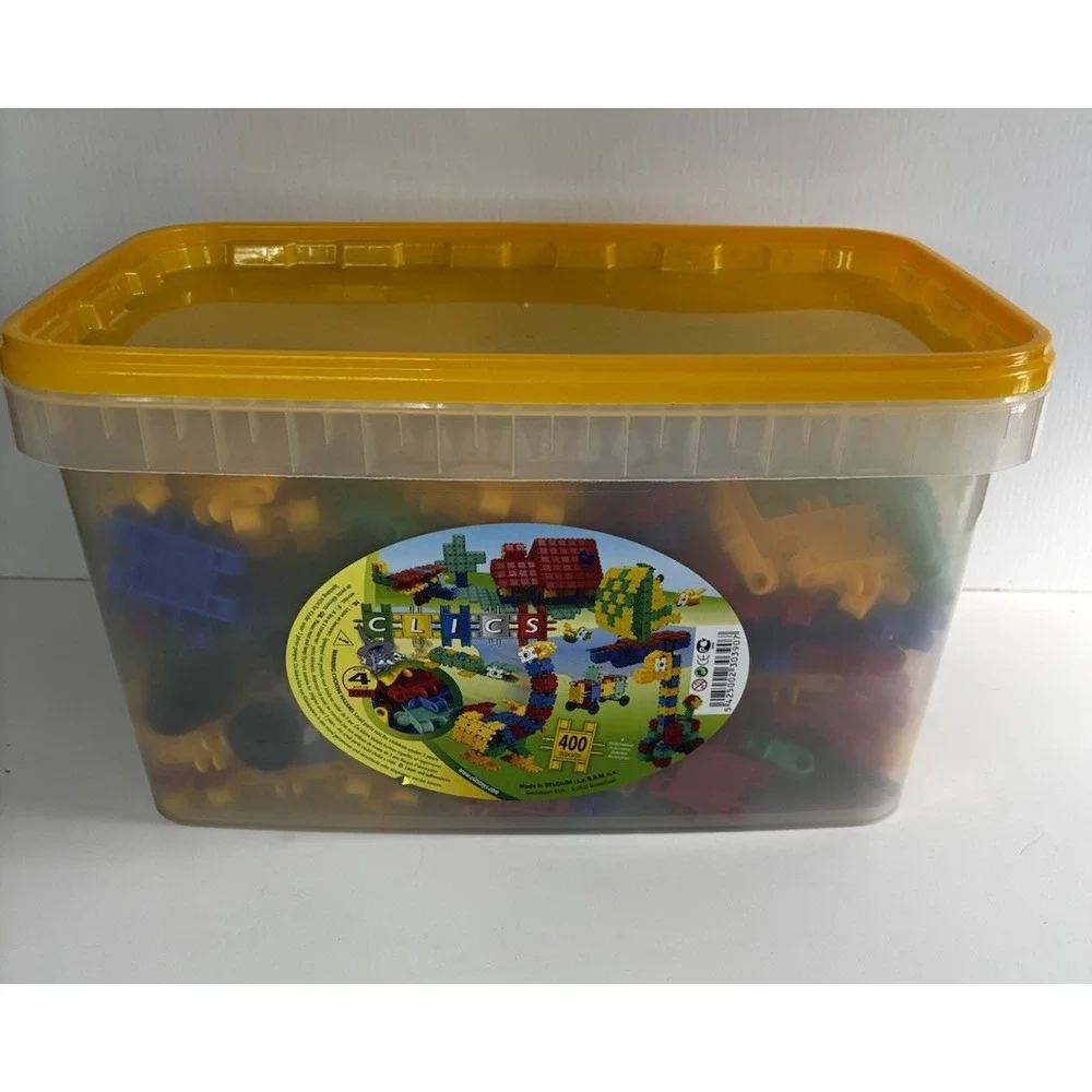 Clics Toys Clics Building Blocks‎ Bucket +300 Pieces Kids Stem Building Blocks